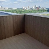 Обшивка балкона доской ДПК UNODECK VINTAG орех